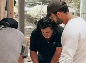 Construction workers on site